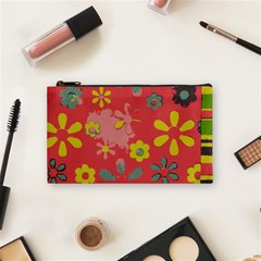 Flowers Pattern Cosmetic Bag (Small)