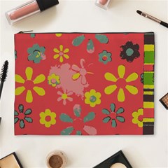 Flowers Pattern Cosmetic Bag (XL)