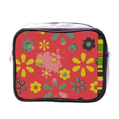 Flowers Pattern Mini Toiletries Bag (One Side)