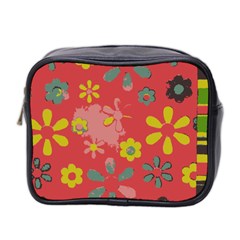 Flowers Pattern Mini Toiletries Bag (Two Sides)