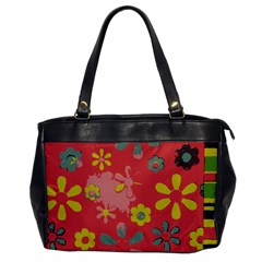 Flowers Pattern Oversize Office Handbag by Simbadda