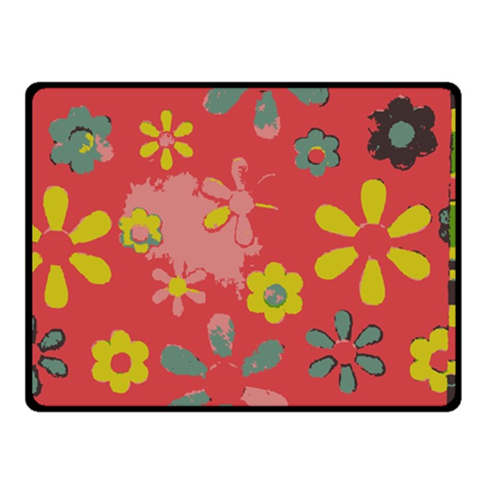 Flowers Pattern Fleece Blanket (Small)