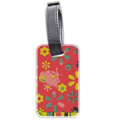 Flowers Pattern Luggage Tag (two sides)