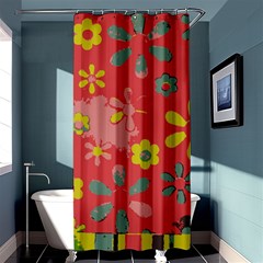 Flowers Pattern Shower Curtain 36  x 72  (Stall) 