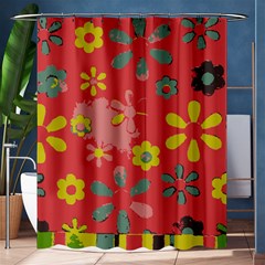 Flowers Pattern Shower Curtain 60  x 72  (Medium) 