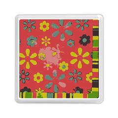 Flowers Pattern Memory Card Reader (Square)