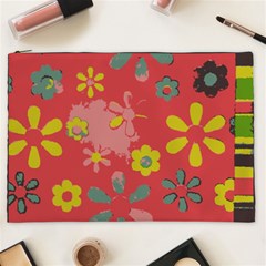 Flowers Pattern Cosmetic Bag (XXL)