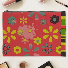 Flowers Pattern Cosmetic Bag (XXXL)