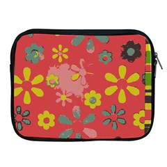 Flowers Pattern Apple iPad 2/3/4 Zipper Cases