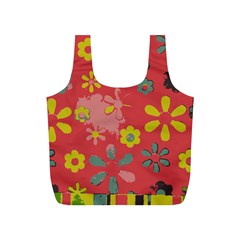 Flowers Pattern Full Print Recycle Bag (S)