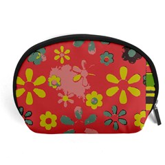 Flowers Pattern Accessory Pouch (Large)