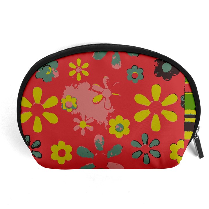 Flowers Pattern Accessory Pouch (Large)