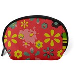 Flowers Pattern Accessory Pouch (Large) Back