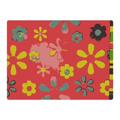 Flowers Pattern Two Sides Premium Plush Fleece Blanket (Mini)