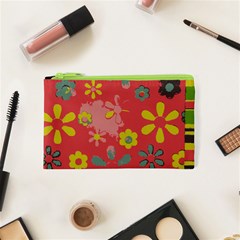 Flowers Pattern Cosmetic Bag (XS)