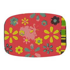 Flowers Pattern Mini Square Pill Box