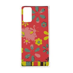 Flowers Pattern Samsung Galaxy Note 20 Tpu Uv Case by Simbadda