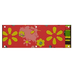 Flowers Pattern Banner and Sign 6  x 2 