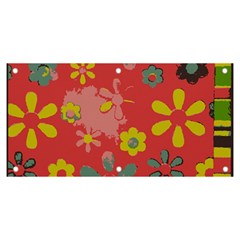 Flowers Pattern Banner and Sign 6  x 3 