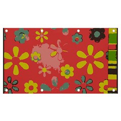 Flowers Pattern Banner and Sign 7  x 4 