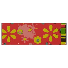 Flowers Pattern Banner and Sign 12  x 4 