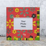 Flowers Pattern White Box Photo Frame 4  x 6  Front