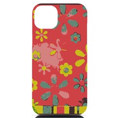 Flowers Pattern iPhone 14 Plus Black UV Print Case