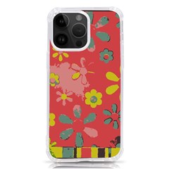 Flowers Pattern iPhone 14 Pro Max TPU UV Print Case