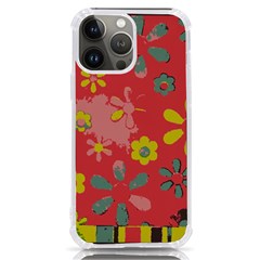 Flowers Pattern iPhone 13 Pro Max TPU UV Print Case