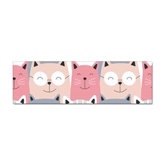 Cute Seamless Pattern With Cats Sticker (bumper) by Simbadda