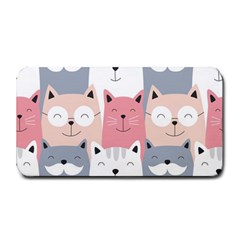 Cute Seamless Pattern With Cats Medium Bar Mat by Simbadda