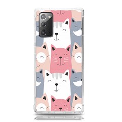 Cute Seamless Pattern With Cats Samsung Galaxy Note 20 Tpu Uv Case by Simbadda