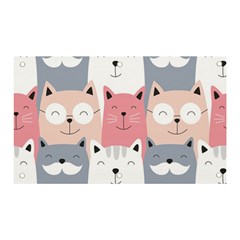 Cute Seamless Pattern With Cats Banner And Sign 5  X 3  by Simbadda