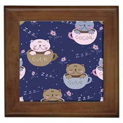 Cute Kittens Sleep Sweetly Mugs Framed Tile by Simbadda