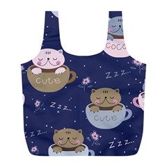 Cute Kittens Sleep Sweetly Mugs Full Print Recycle Bag (l) by Simbadda