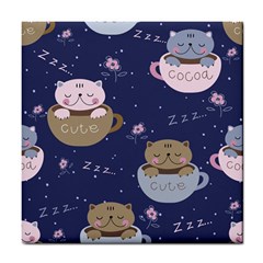 Cute Kittens Sleep Sweetly Mugs Tile Coaster by Simbadda