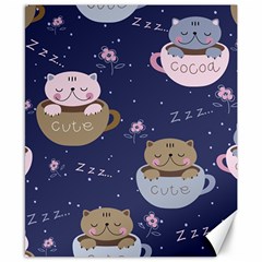 Cute Kittens Sleep Sweetly Mugs Canvas 8  X 10  by Simbadda