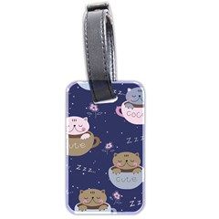 Cute Kittens Sleep Sweetly Mugs Luggage Tag (two Sides) by Simbadda