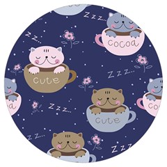 Cute Kittens Sleep Sweetly Mugs Round Trivet by Simbadda