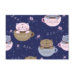 Cute Kittens Sleep Sweetly Mugs Crystal Sticker (a4) by Simbadda