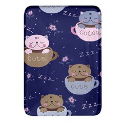 Cute Kittens Sleep Sweetly Mugs Rectangular Glass Fridge Magnet (4 Pack) by Simbadda