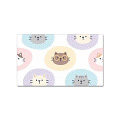 Cute Cat Seamless Pattern Background Sticker (rectangular) by Simbadda