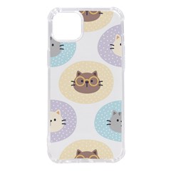 Cute Cat Seamless Pattern Background Iphone 14 Plus Tpu Uv Print Case by Simbadda