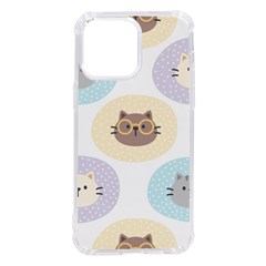 Cute Cat Seamless Pattern Background Iphone 14 Pro Max Tpu Uv Print Case by Simbadda