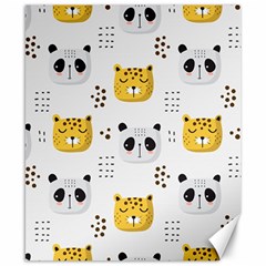 Seamless Pattern Cute Animals Canvas 8  X 10  by Simbadda