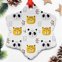 Seamless Pattern Cute Animals Ornament (snowflake) by Simbadda