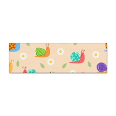 Seamless Pattern Cute Snail With Flower Leaf Sticker (bumper) by Simbadda