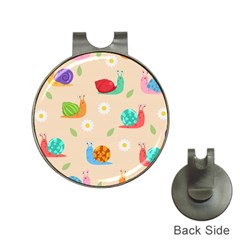 Seamless Pattern Cute Snail With Flower Leaf Hat Clips With Golf Markers by Simbadda