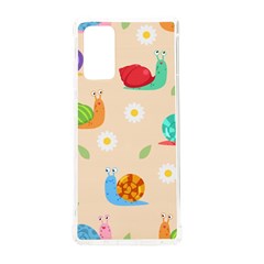 Seamless Pattern Cute Snail With Flower Leaf Samsung Galaxy Note 20 Tpu Uv Case by Simbadda