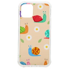 Seamless Pattern Cute Snail With Flower Leaf Iphone 12 Mini Tpu Uv Print Case	 by Simbadda